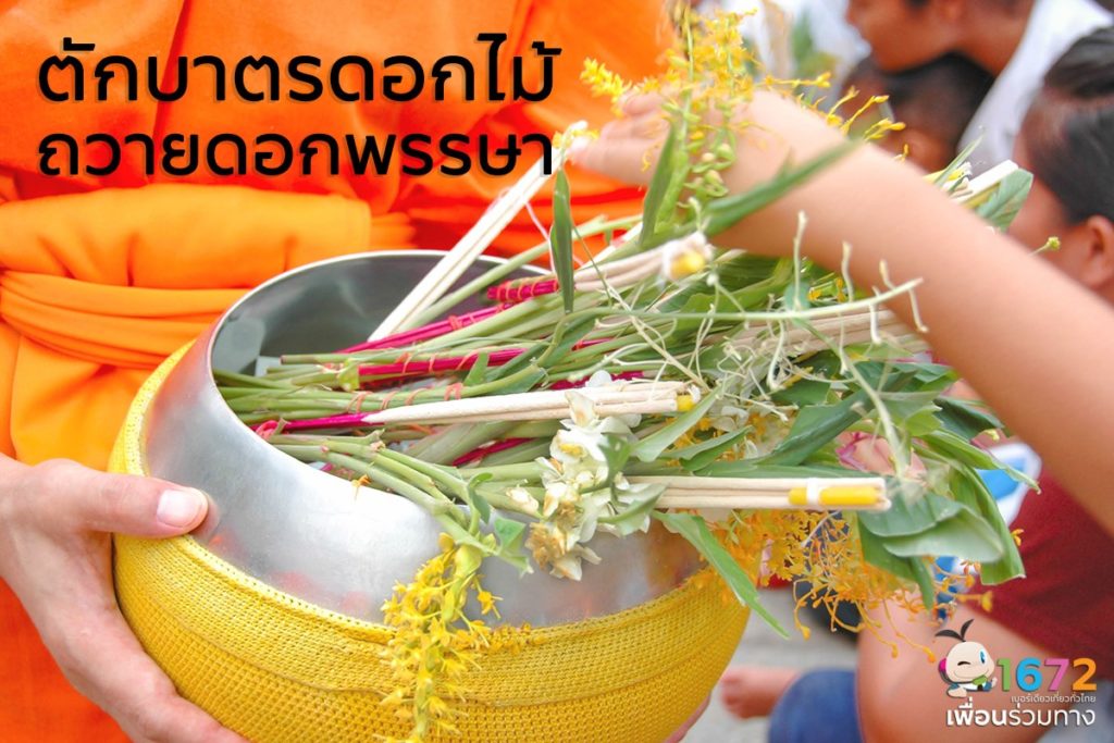 🌼 ตักบาตรดอกไม้ ถวายดอกพรรษา 🌼